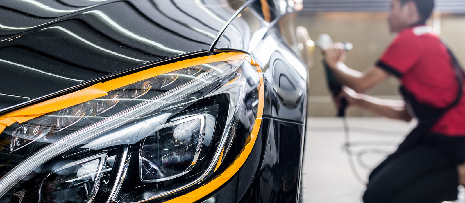 Car Closeup with Technician